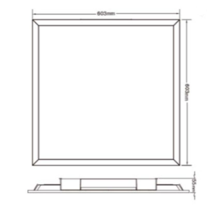 Producent 120-277v højt lumen 0-10v dimbar 38w led baggrundsbelysning panel led panellamper